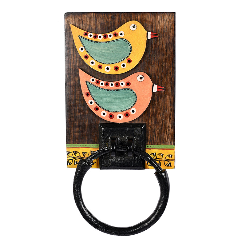 Moorni Towel Holder Handcrafted Tribal Art - (5x1x10 in)