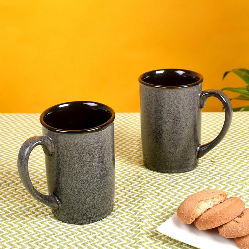 Moorni Cup Holder Handcrafted Wall Mounted & 2 Mugs (Set of 3) (10x3x10)