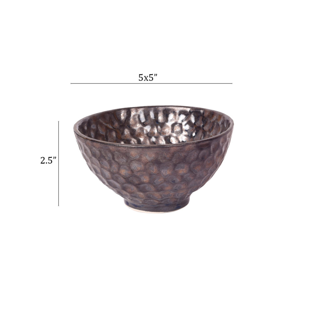 Moorni Crater Snacking Bowls Set of 2, Grey