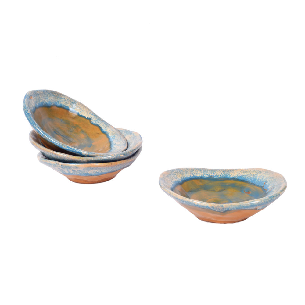 Moorni Turquoise Nut Servers Set of 4 bowls