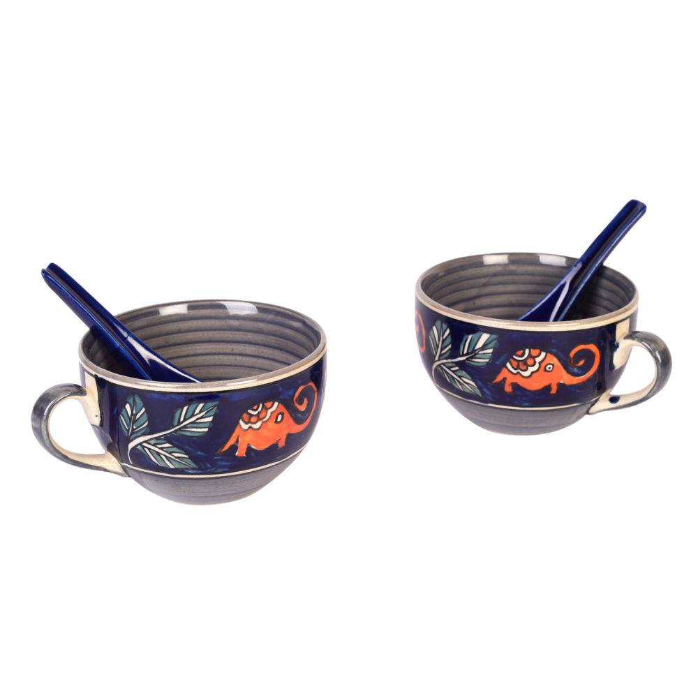 Moorni Morning Tuskers Soup Bowls S02 w/spoons