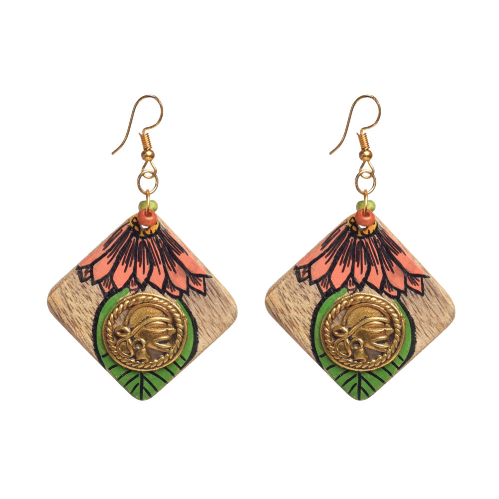 Moorni Butterfly-Vx Handcrafted Tribal Wooden Earrings