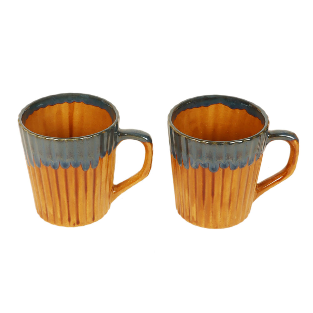 Moorni Rustic Orange Mugs Set of 2