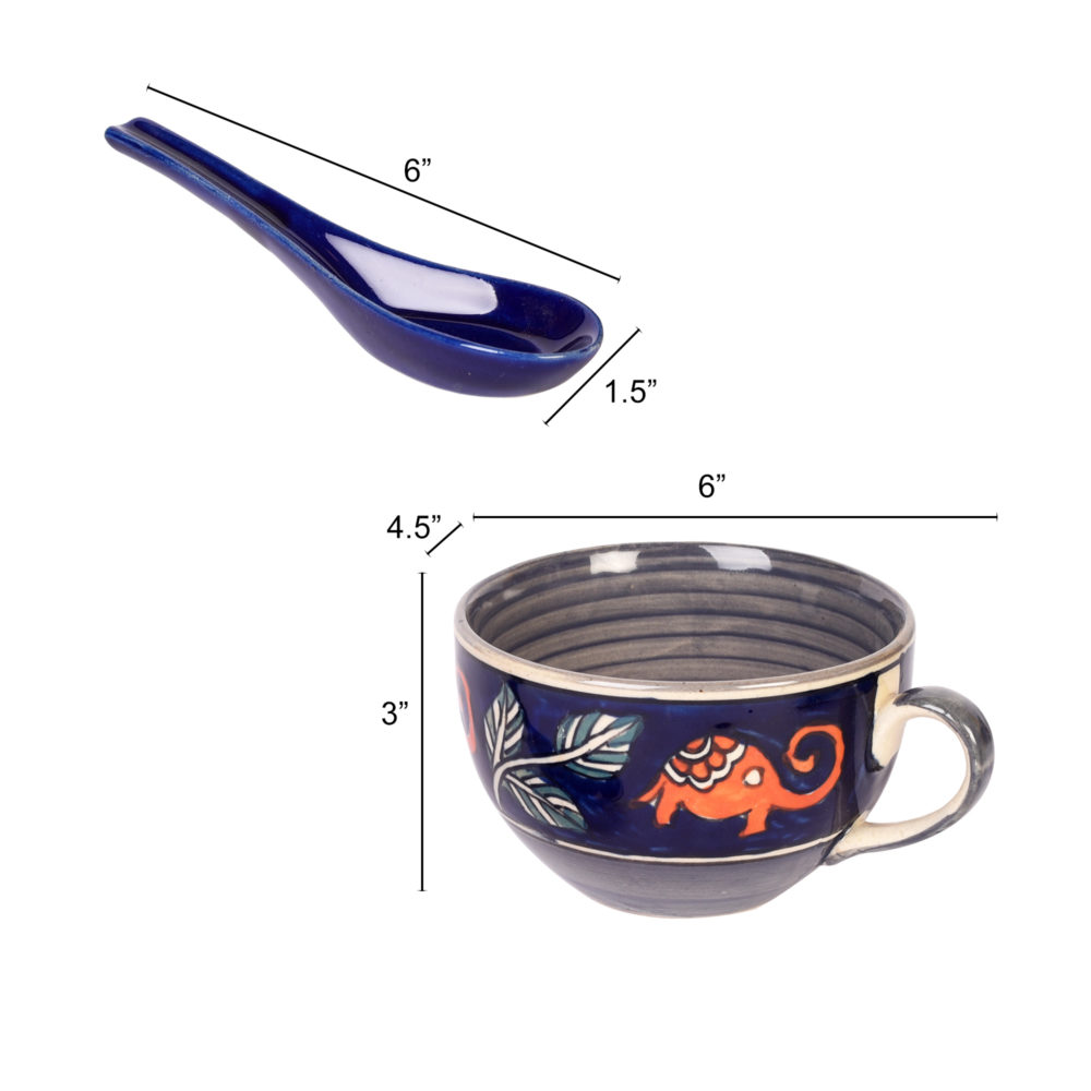 Moorni Morning Tuskers Soup Bowls S06 w/spoon