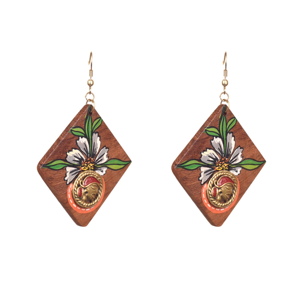 Moorni Butterfly-IIx Handcrafted Tribal Wooden Earrings