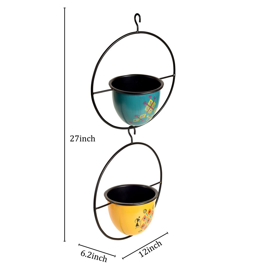 Moorni Colourful Hanging Planters So2 (12x6x27)