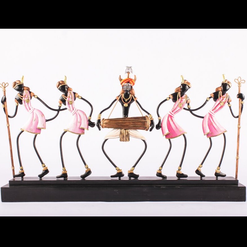 Tribal Art Multi Color Dance Trophy -4