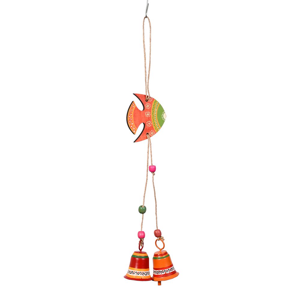 Moorni Windchime Orange Fish 2 Metal Bells (16x3)