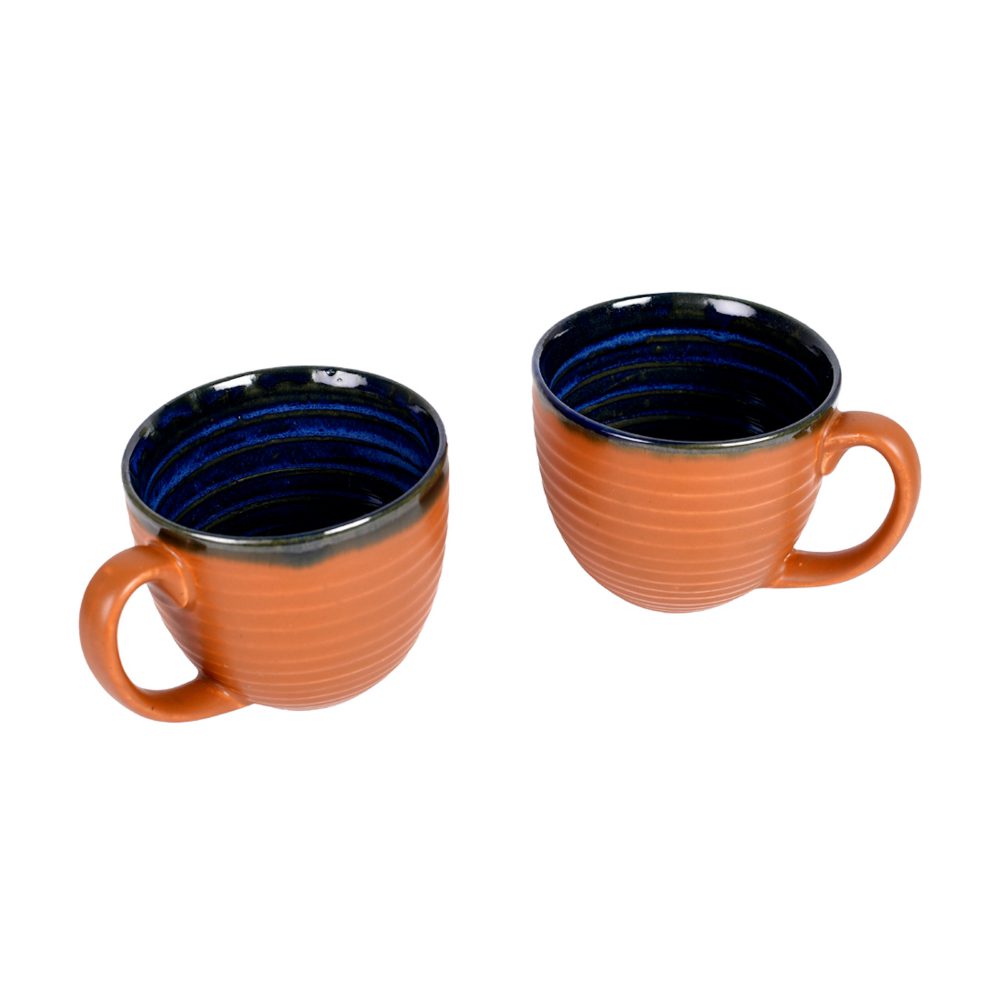 Moorni Coffee Mug Ceramic Brown (Set of 2) (5x3.75x3.1)