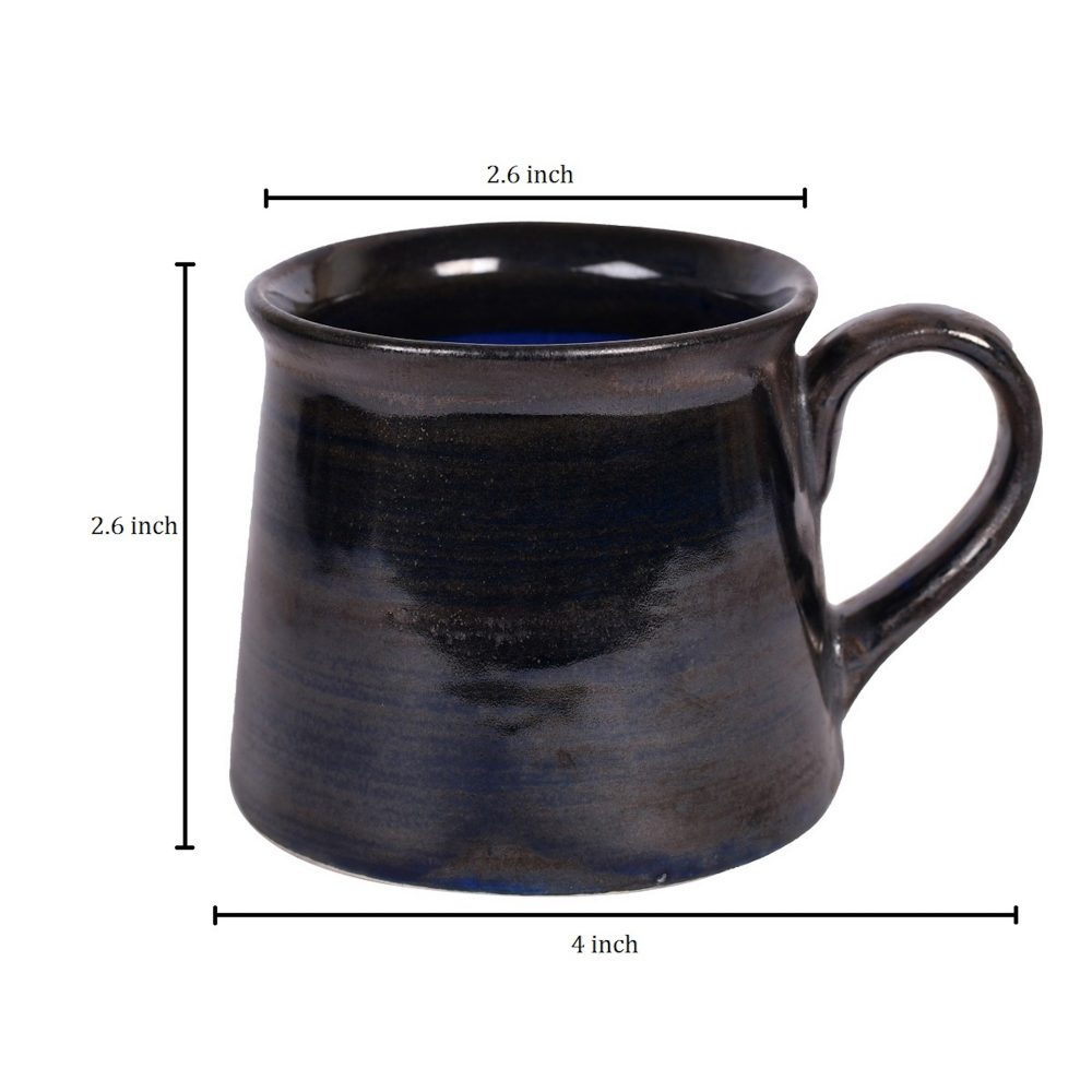 Moorni Cup Ceramic Dark Blue (Set of 6) (4x2.7x2.7)