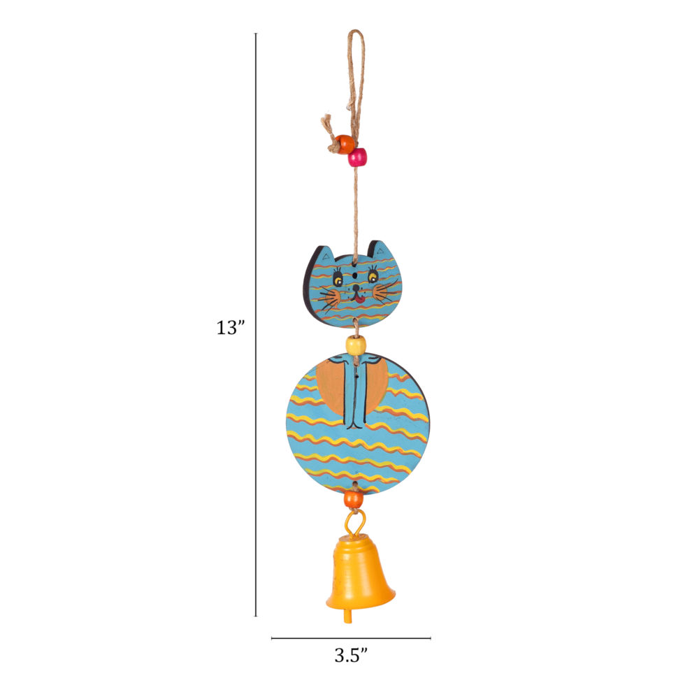 Moorni Hello Kitty Wind Chime in Azure (13x3.5)