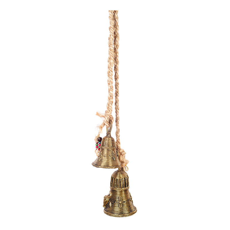 Moorni Handcrafted Dhokra Brass Bells with Animal Motifs