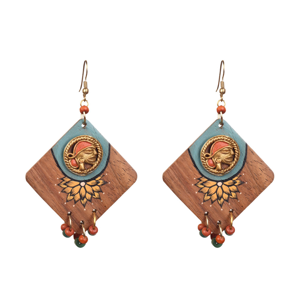 Moorni Butterfly-IVx Handcrafted Tribal Wooden Earrings