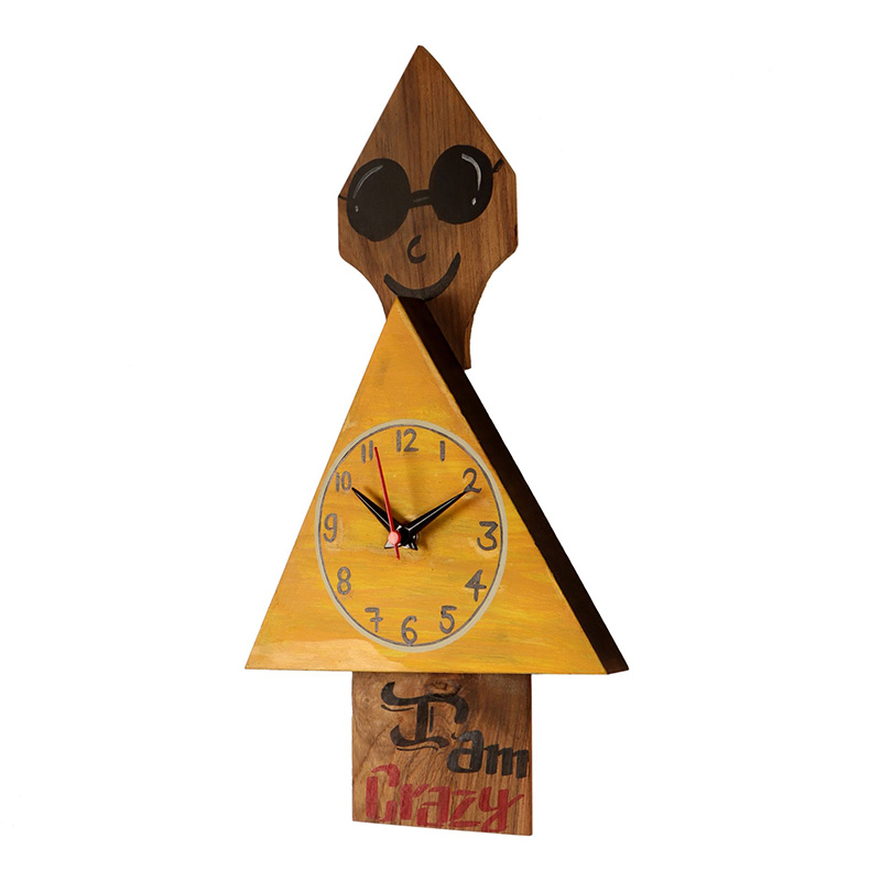 Moorni Crazy Me Wall Clock - (8x1.1x15 in)