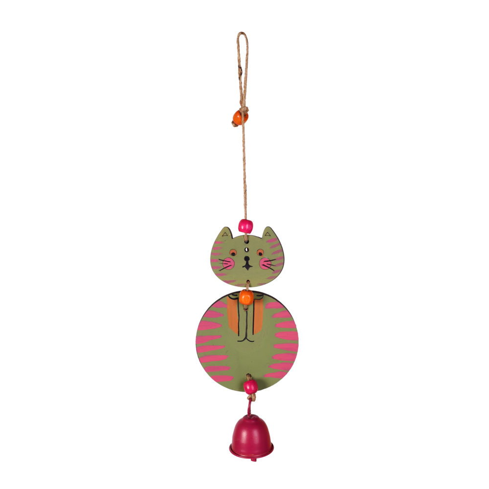 Moorni Hello Kitty Wind Chime in Olive Green (14x4)