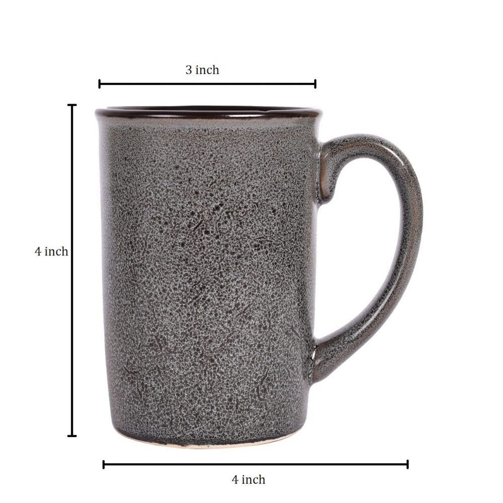 Moorni Coffee Mug Ceramic Grey (Set of 2) (4x3x4)