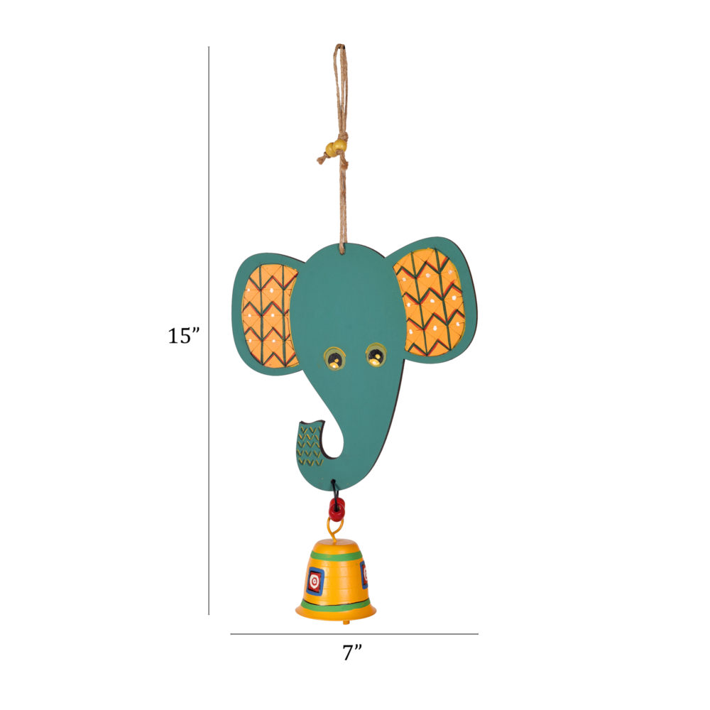 Moorni Happy Elephant Wind Chime (15x7)