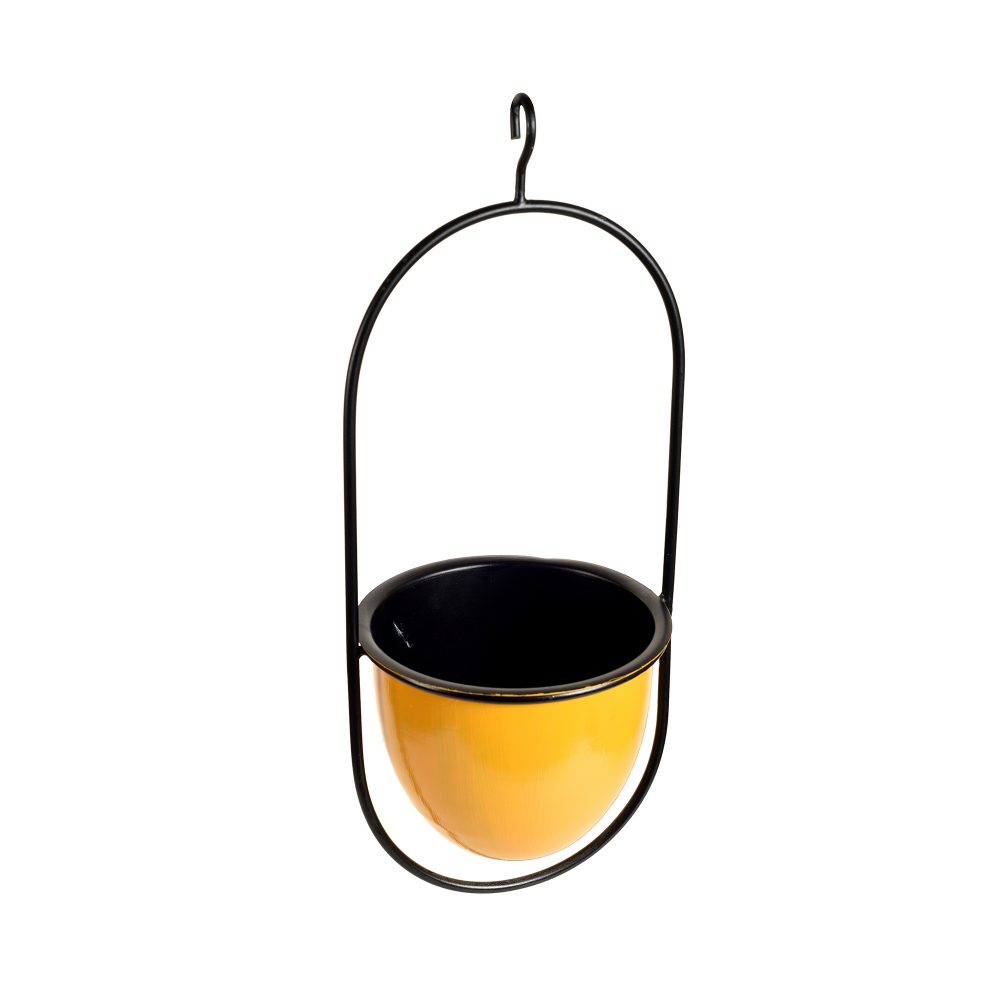 Moorni Yellow Hanging Planter (7x6x17)