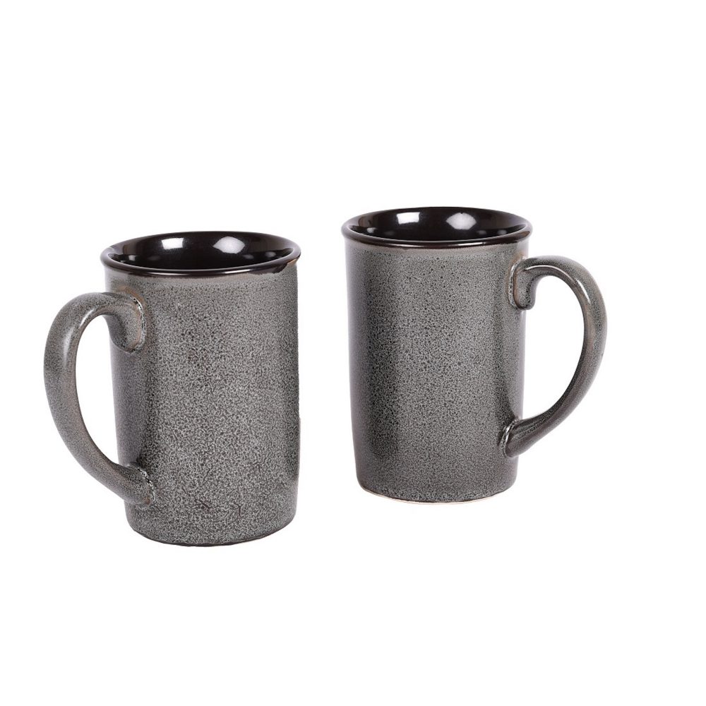 Moorni Coffee Mug Ceramic Grey (Set of 2) (4x3x4)