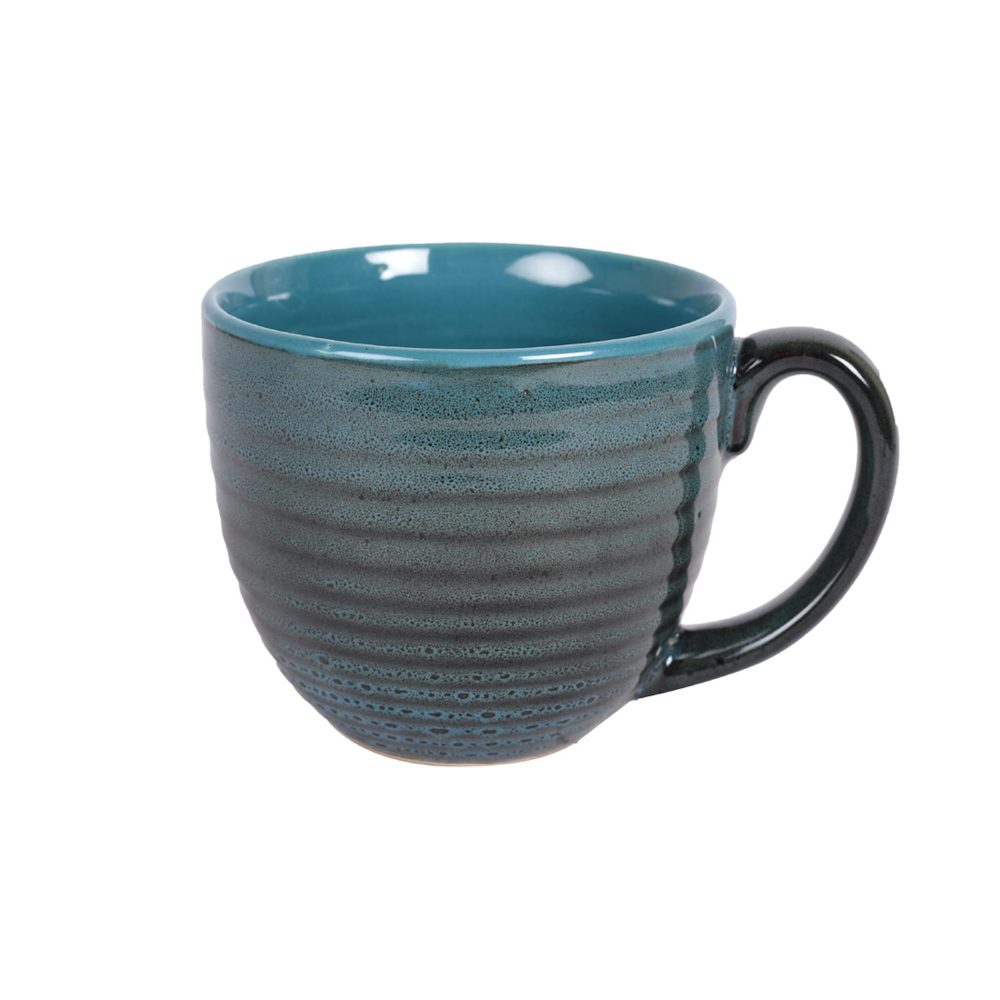 Moorni Coffee Mug Ceramic Bluish Grey (Set of 2) (5x3.75x3.1)