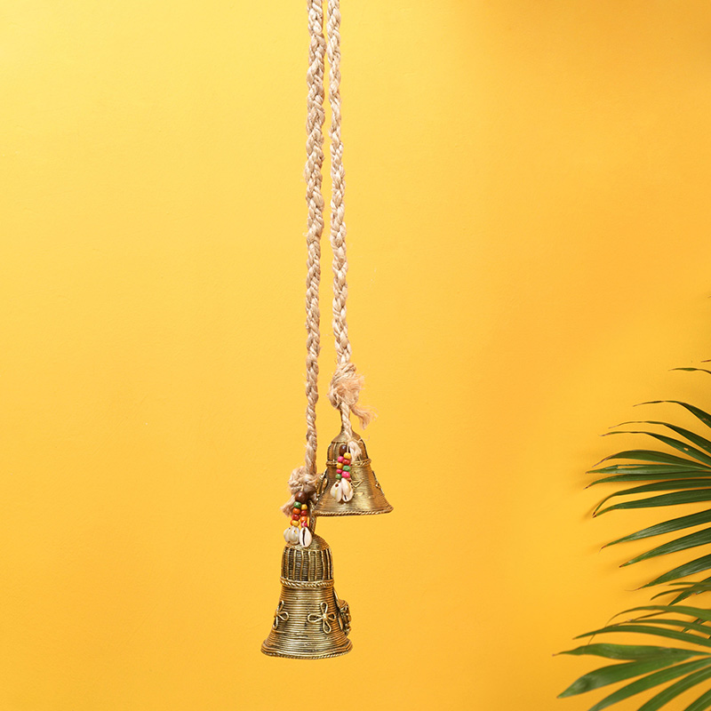 Moorni Handcrafted Dhokra Brass Bells with Animal Motifs