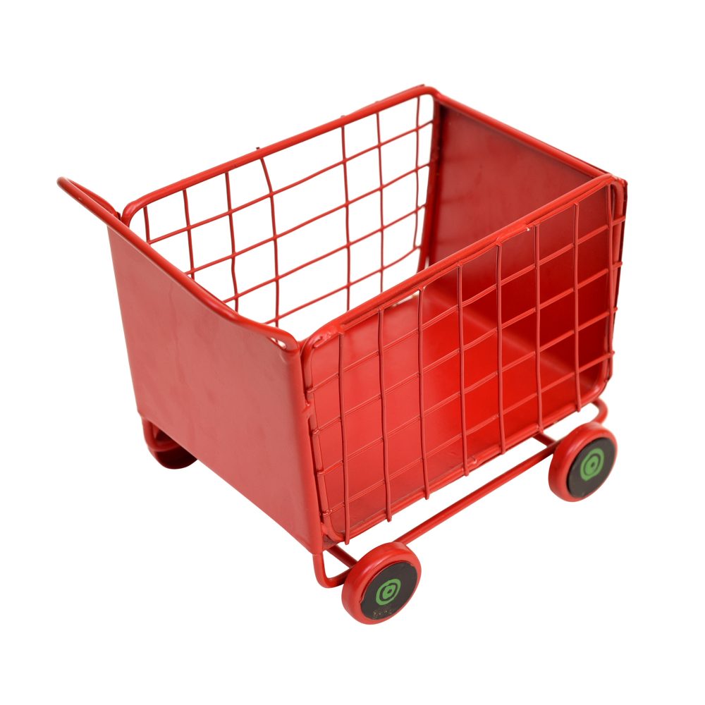 Moorni Funky Snacks Serving Trolly in Red Color (6x4.4x5.2)