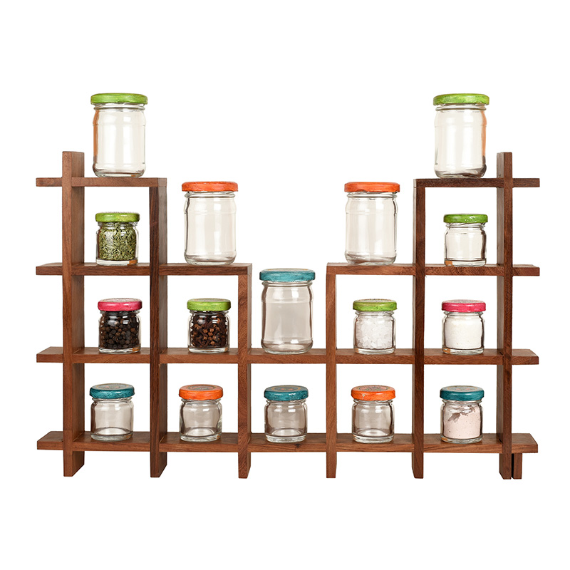 Moorni Spices Organiser For Wall Set Of 16 - (20x2x13 in)