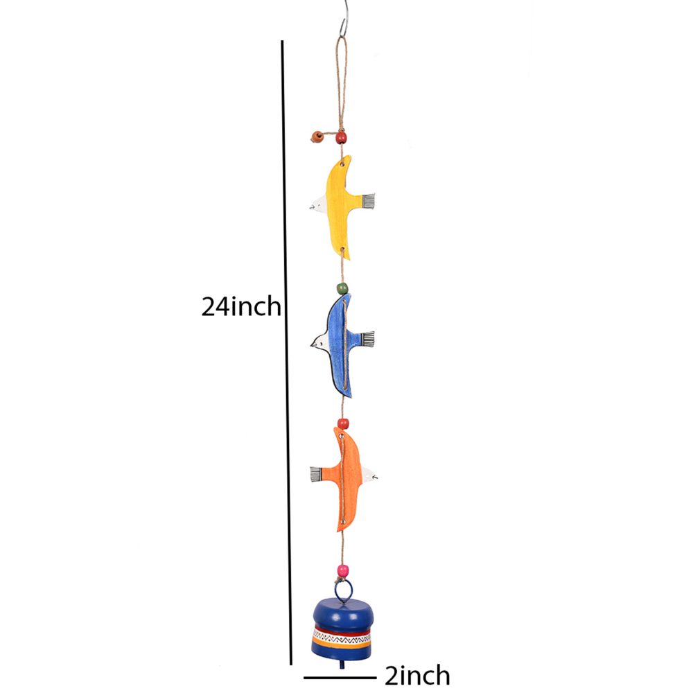 Moorni Windchime Wooden 3 Flying Birds (24x2)