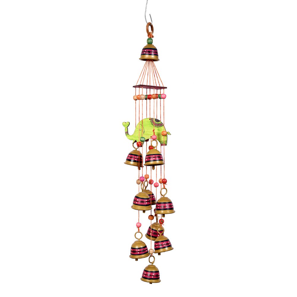 Moorni Windchime Elephant 9 MetalBells B (19x2.5x)