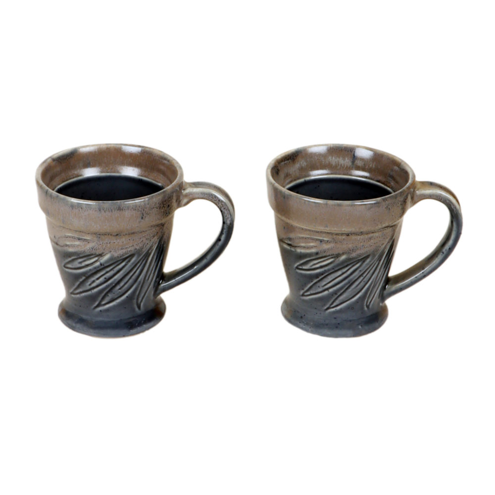 Moorni Pebble Leaf Mugs Set of 2