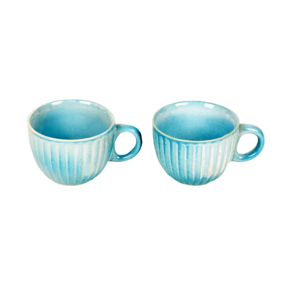 Moorni Cyan Blue Tea Cups Set of 6